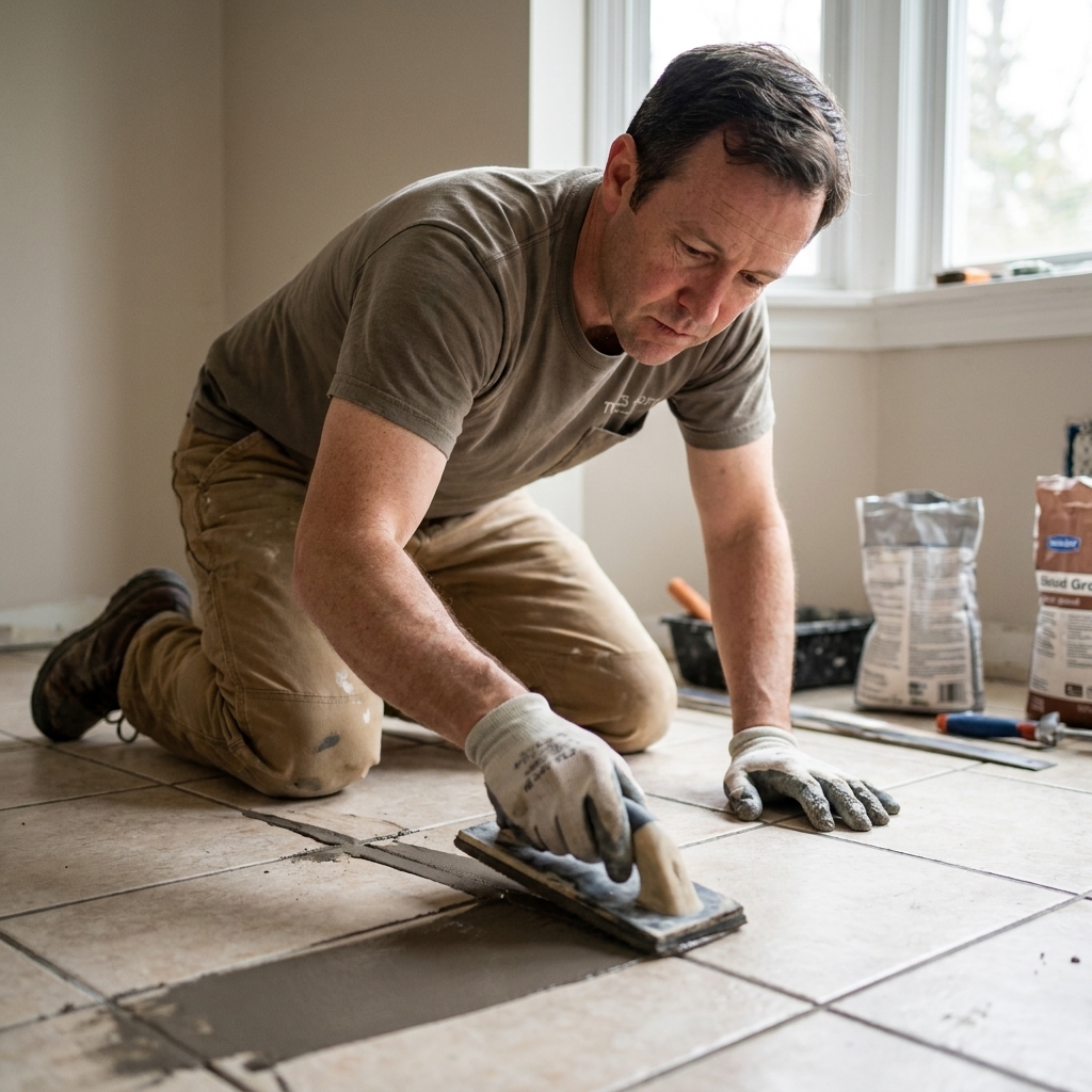 How to Mix, Apply, and Float Grout for Floor Tile